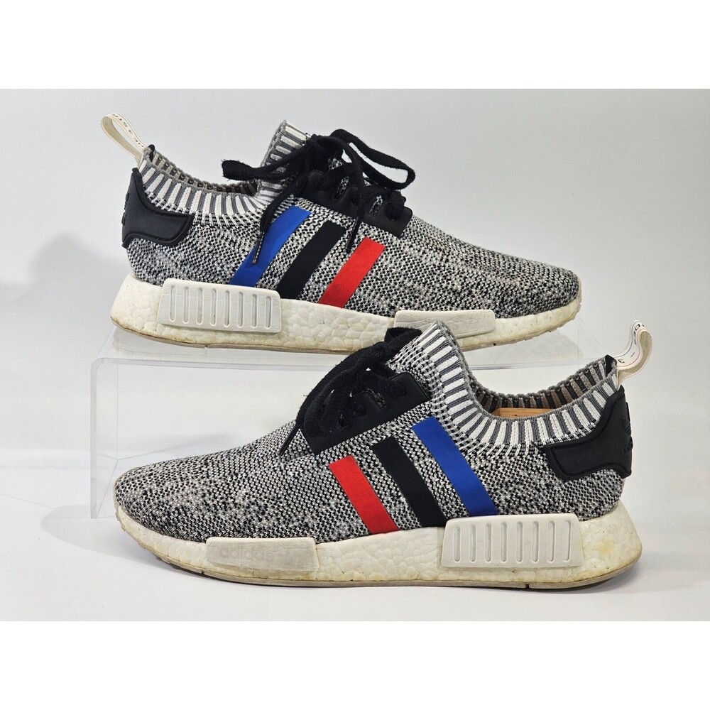 Adidas Mens 8.5 NMD R1 Tri-Color Stripes Primeknit Running Shoes‎ Sneakers EUC - Picture 6 of 11